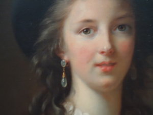 "Self-Portrait with Cerise Ribbon," by Elisabeth Louise Vigee le Brun, 1781
