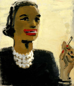 "Woman with Red Mouth," by David Park, 1954-5